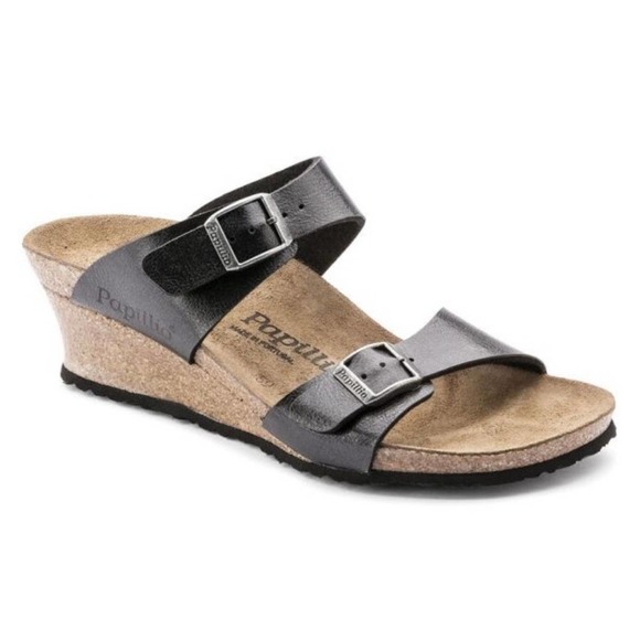 Birkenstock Shoes - Birkenstock Papillio Dorothy Birko-Flor Wedge Slip On Sandals Size 10